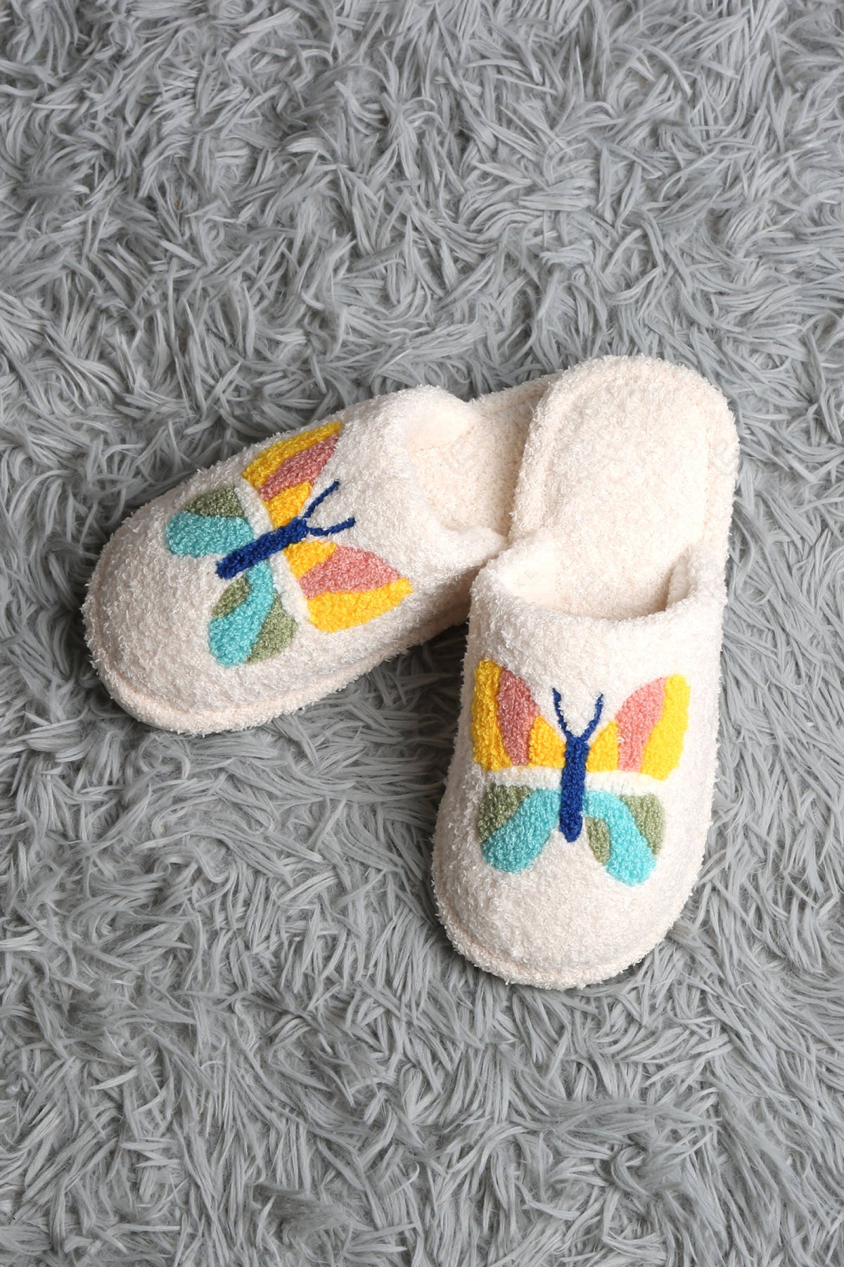 BUTTERFLY PATTERN SLIPPERS SLIPPERS/SLIDES