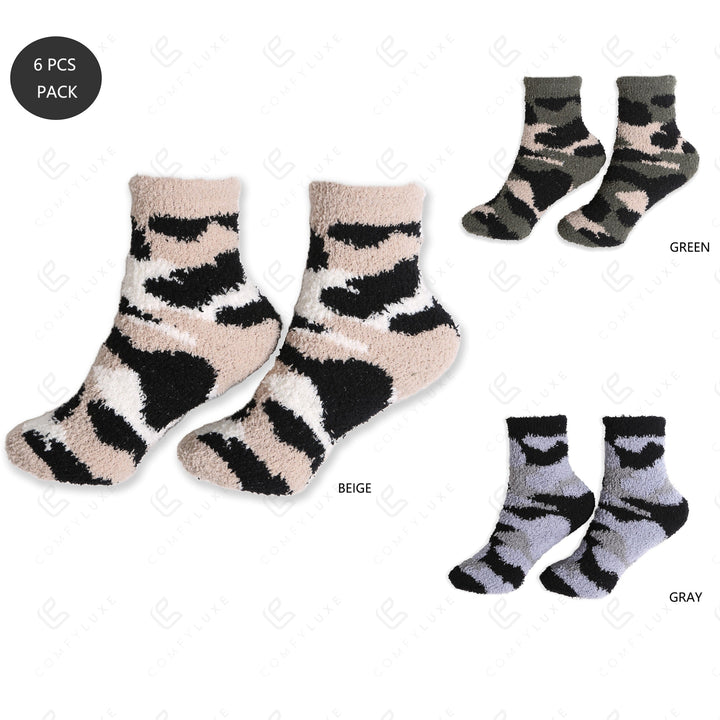CAMOUFLAGE PATTERN MINI-CREW SOCKS SOCKS