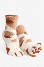 Load image into Gallery viewer, CAT &amp; PAW PRINT PATTERN MINI-CREW SOCKS SOCKS
