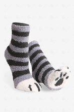 Load image into Gallery viewer, CAT &amp; PAW PRINT PATTERN MINI-CREW SOCKS SOCKS
