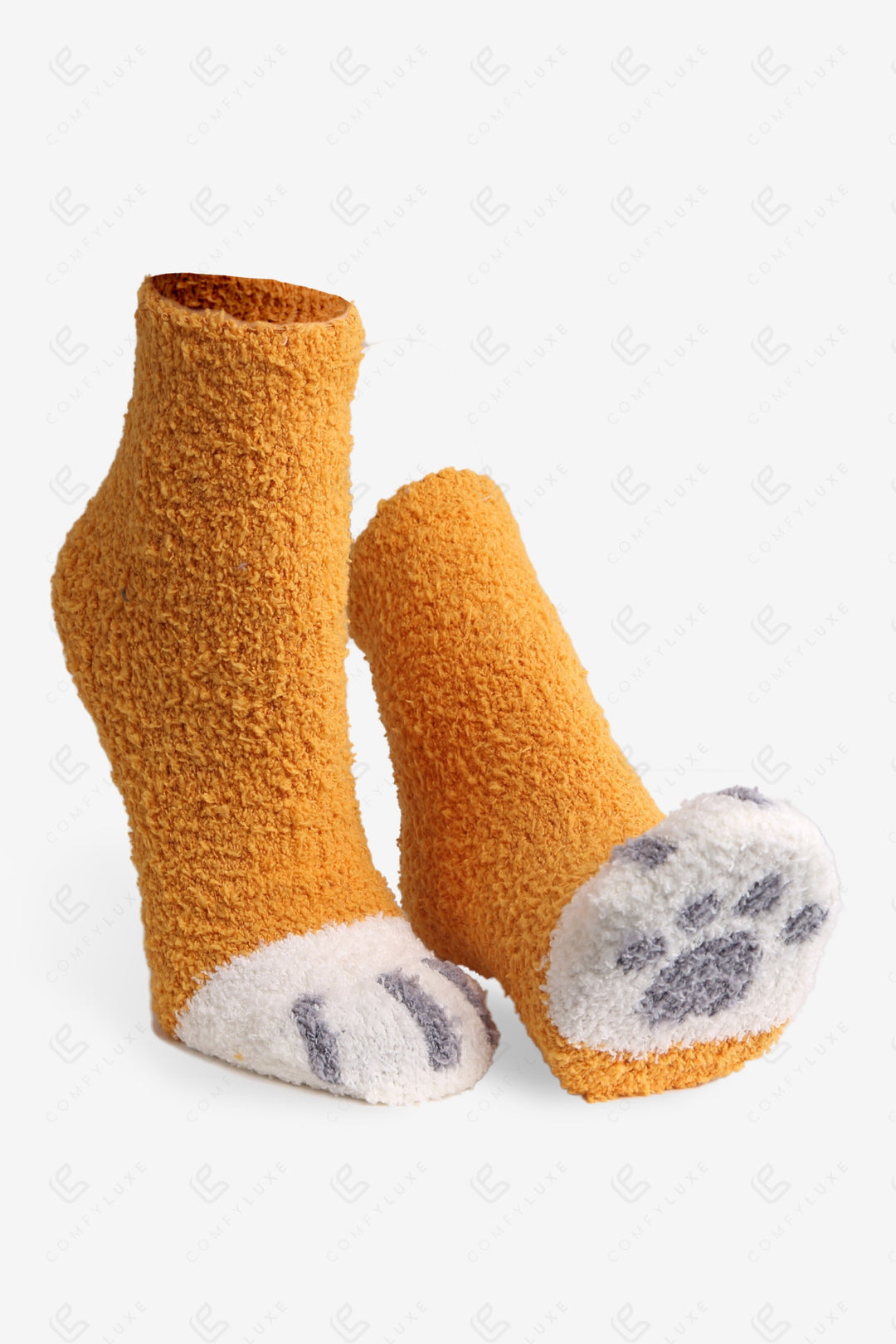 CAT &amp; PAW PRINT PATTERN MINI-CREW SOCKS SOCKS