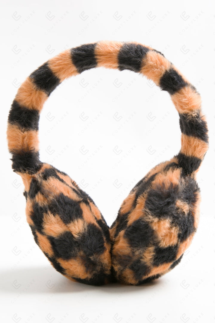 CHECKERED PATTERN EAR MUFFS EAR MUFFS