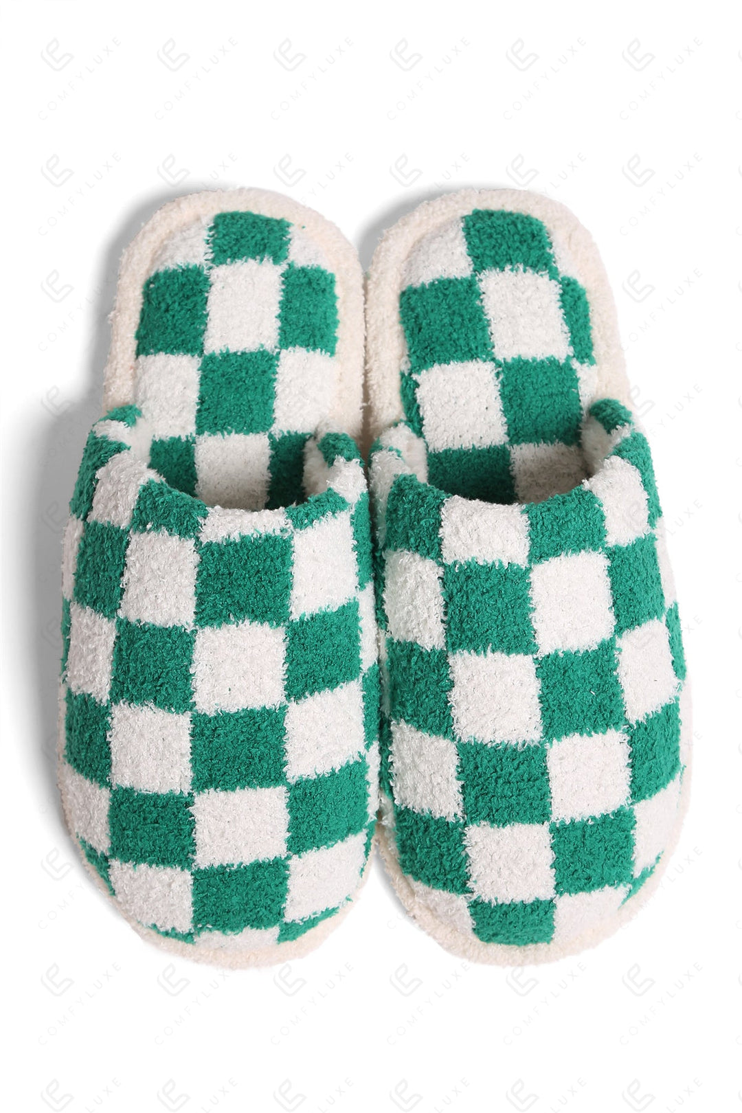 CHECKERED PATTERN SLIPPERS SLIPPERS/SLIDES