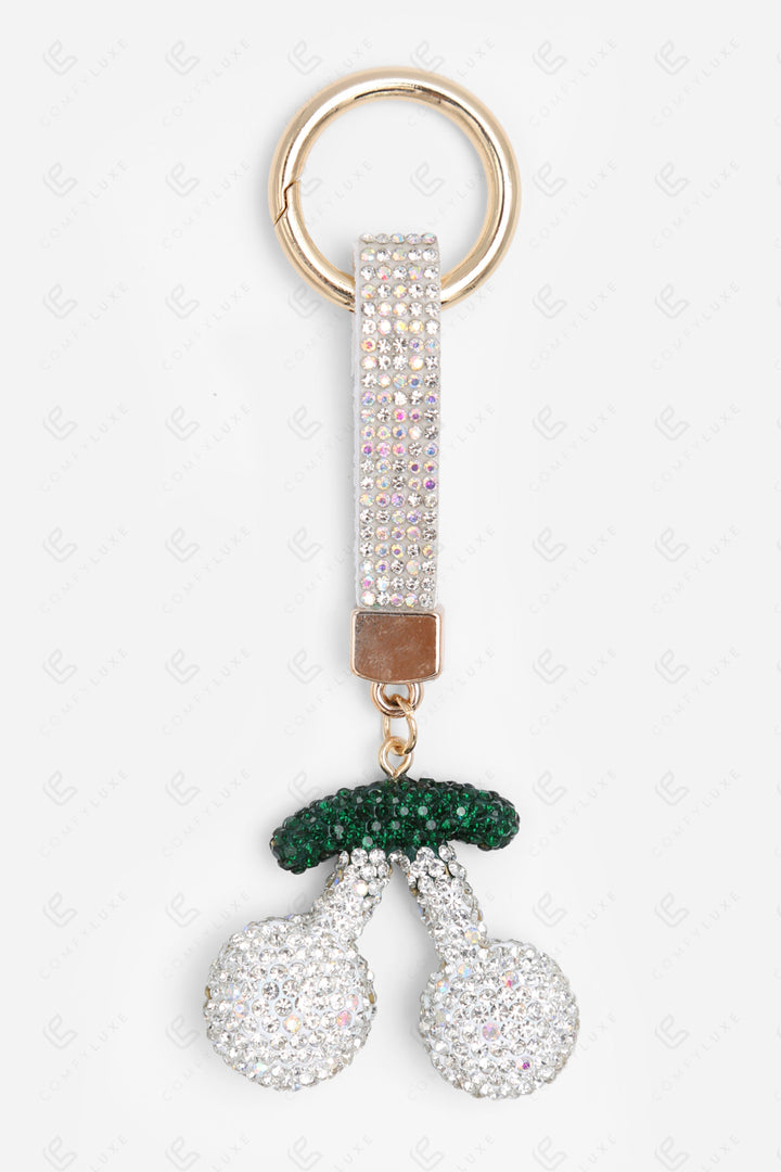CHERRY KEYCHAIN/BAG CHARM WHITE KEYCHAINS