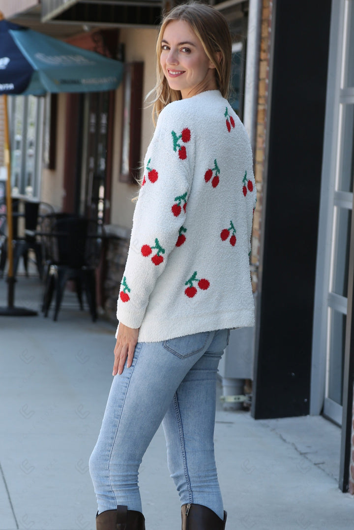 CHERRY PATTERN SWEATER CHERRY APPAREL