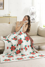 Load image into Gallery viewer, Jcl6016 Poinsettia Throw Blankets
