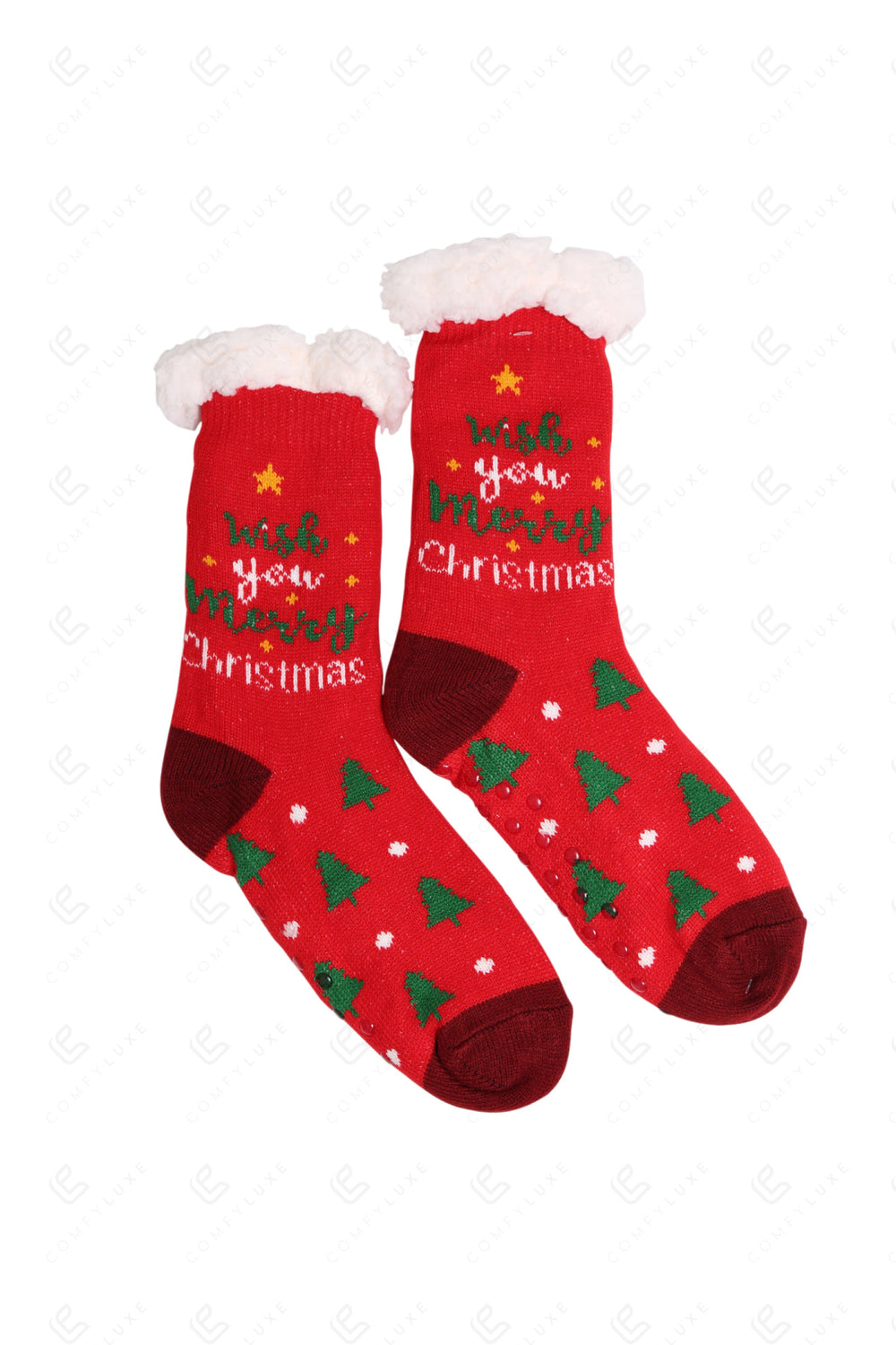 CHRISTMAS THEMED PATTERN SLIPPER SOCKS SOCKS
