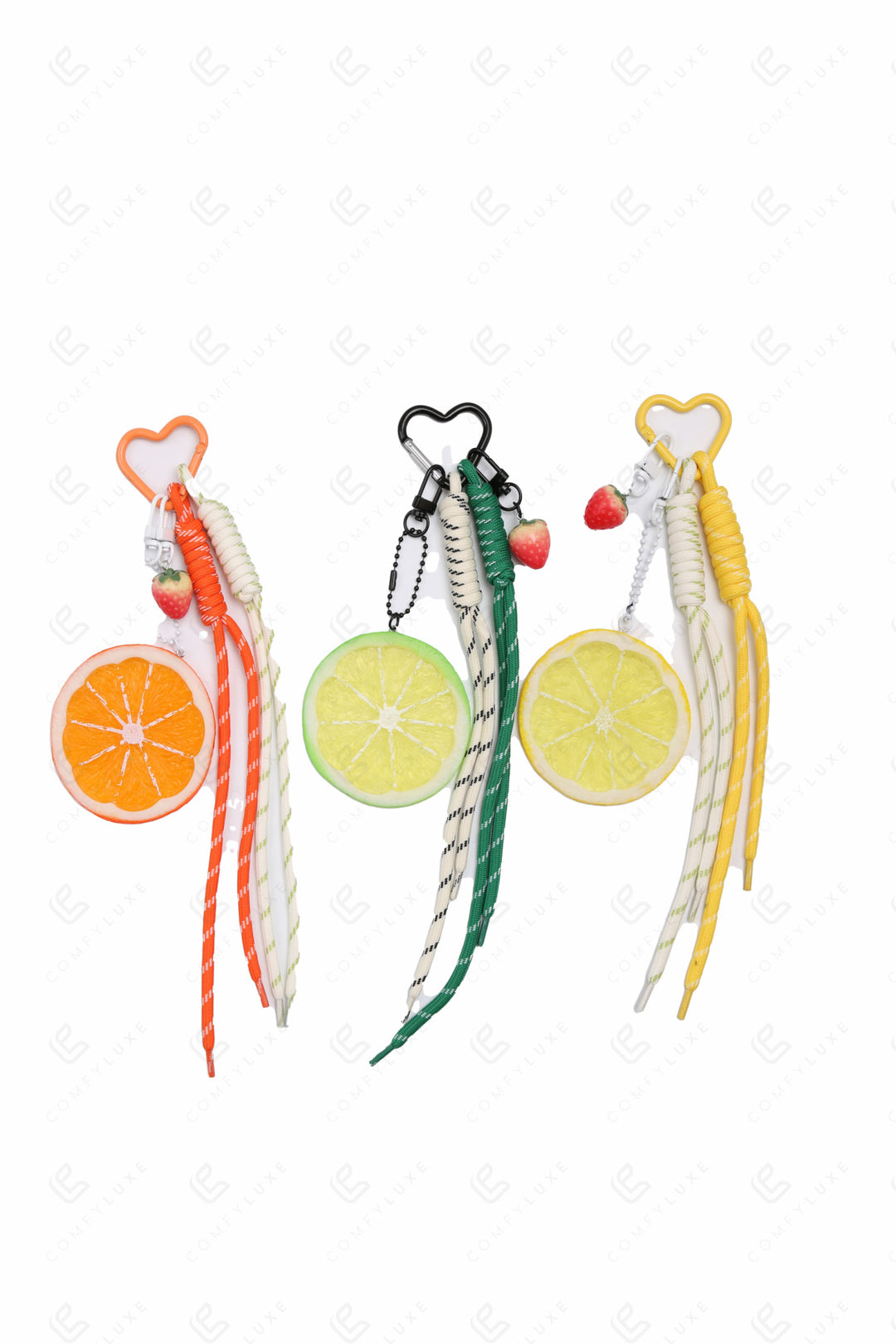CITRUS &amp; STRAWBERRY KEYCHAIN/BAG CHARM KEYCHAINS