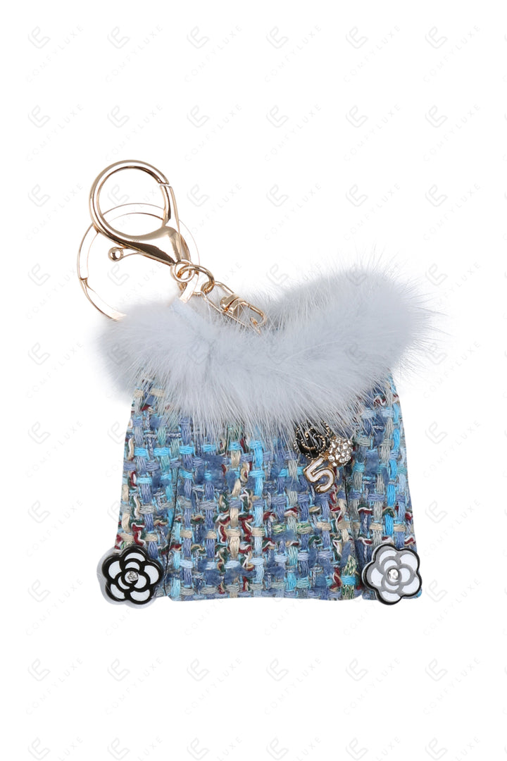 COAT KEYCHAIN/BAG CHARM BLUE KEYCHAINS