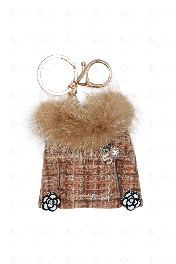 COAT KEYCHAIN/BAG CHARM CAMEL KEYCHAINS