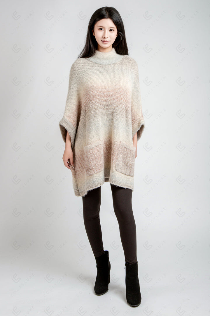 COLOR-BLOCKED &amp; GRADIENT PATTERN SWEATER APPAREL