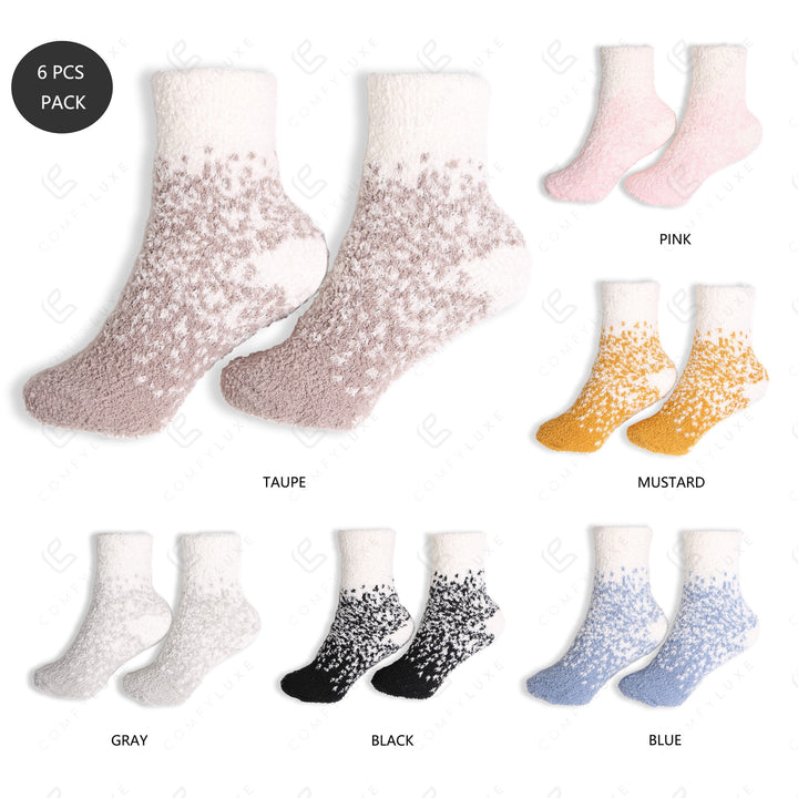 COLOR-FADE SPECKLED PATTERN MINI-CREW SOCKS SOCKS