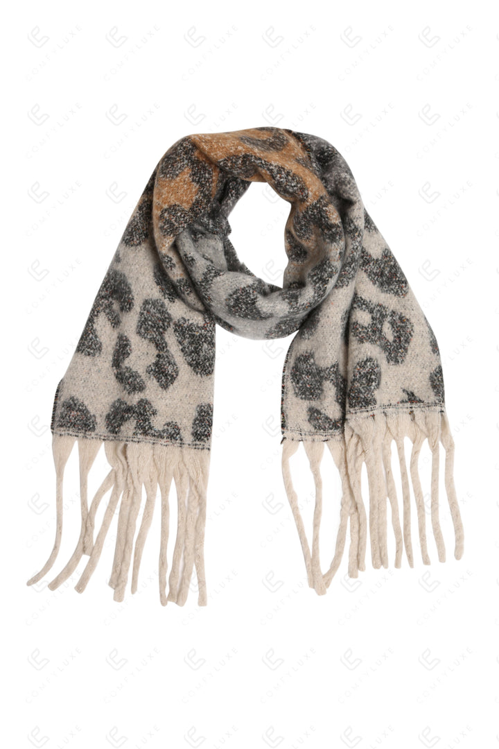 COLOR-GRADIENT LEOPARD PATTERN SCARF SCARVES