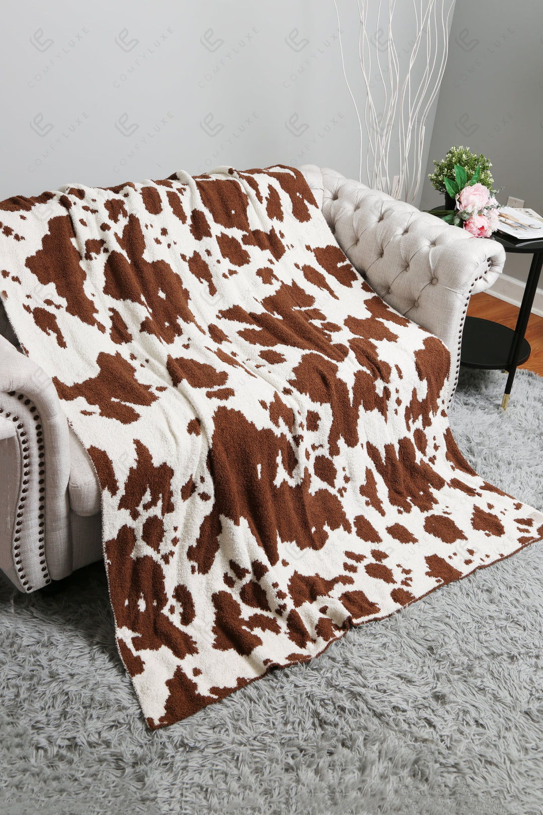 COW PATTERN THROW BLANKET THROW BLANKETS