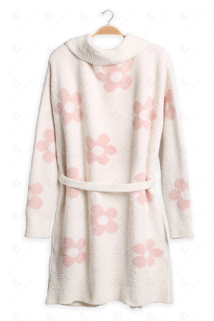 DAISY PATTERN ROBE PINK APPAREL