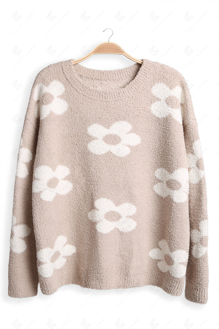 DAISY PATTERN SWEATER BEIGE APPAREL