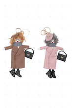 Load image into Gallery viewer, DOLL IN COAT KEYCHAIN/BAG CHARM KEYCHAINS
