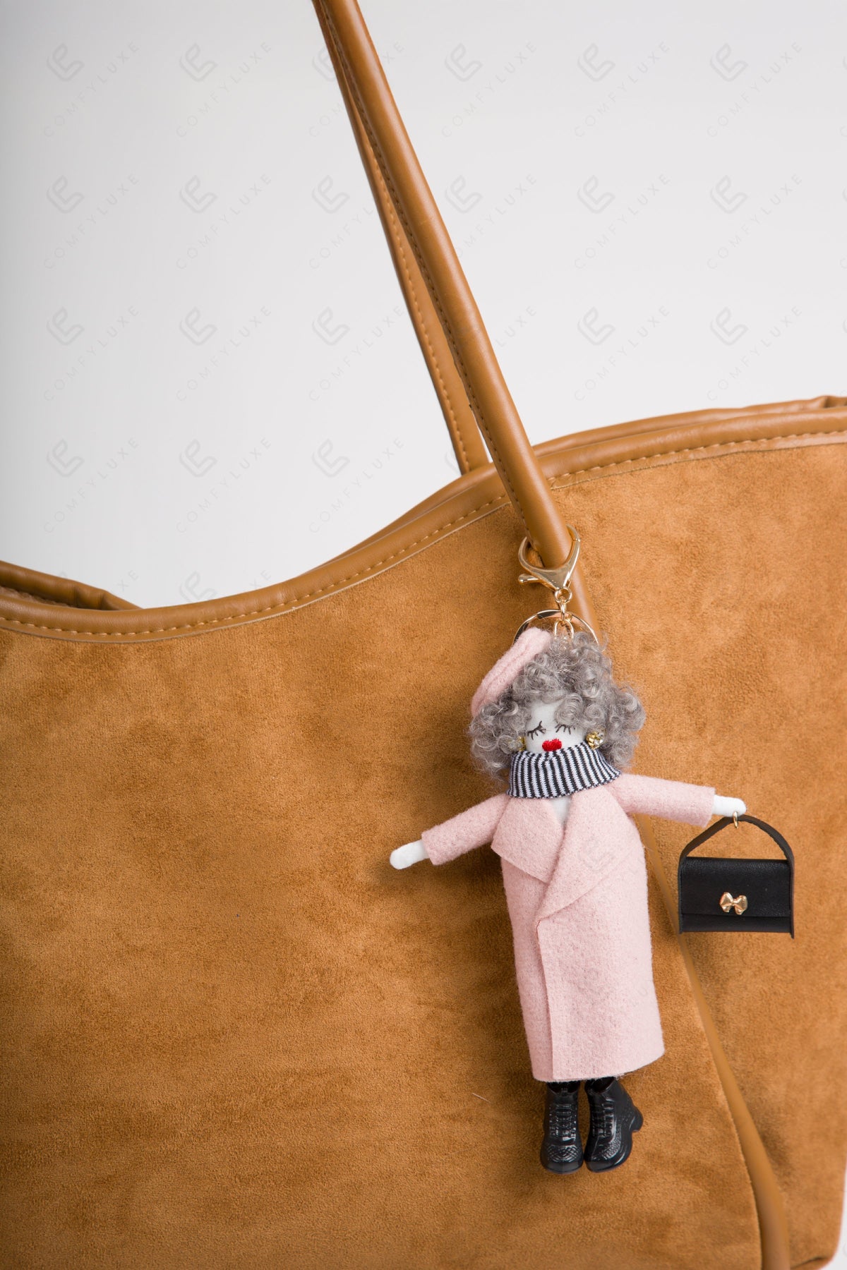 DOLL IN COAT KEYCHAIN/BAG CHARM KEYCHAINS