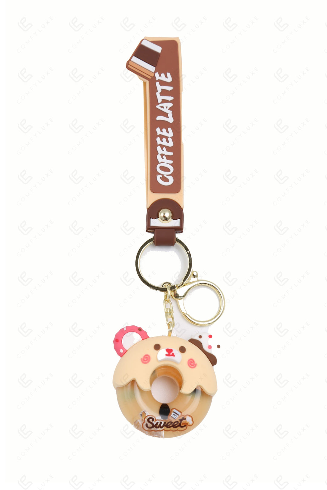 DOUGHNUT BEAR KEYCHAIN/BAG CHARM KEYCHAINS