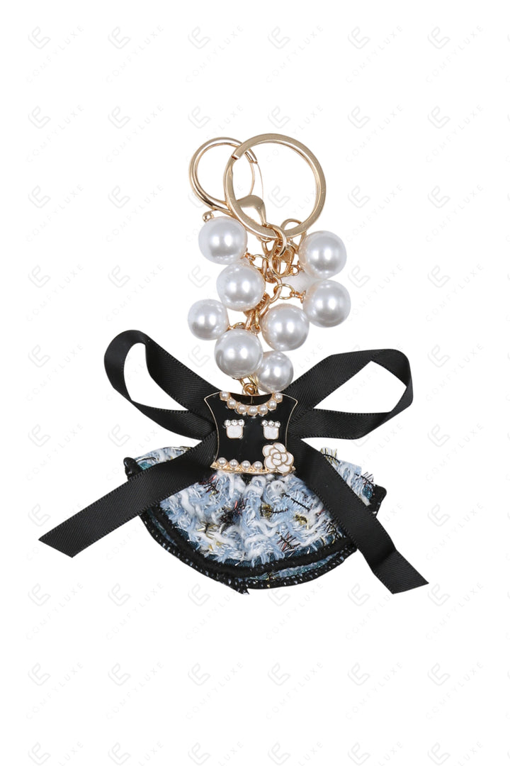 DRESS KEYCHAIN/BAG CHARM BLUE KEYCHAINS