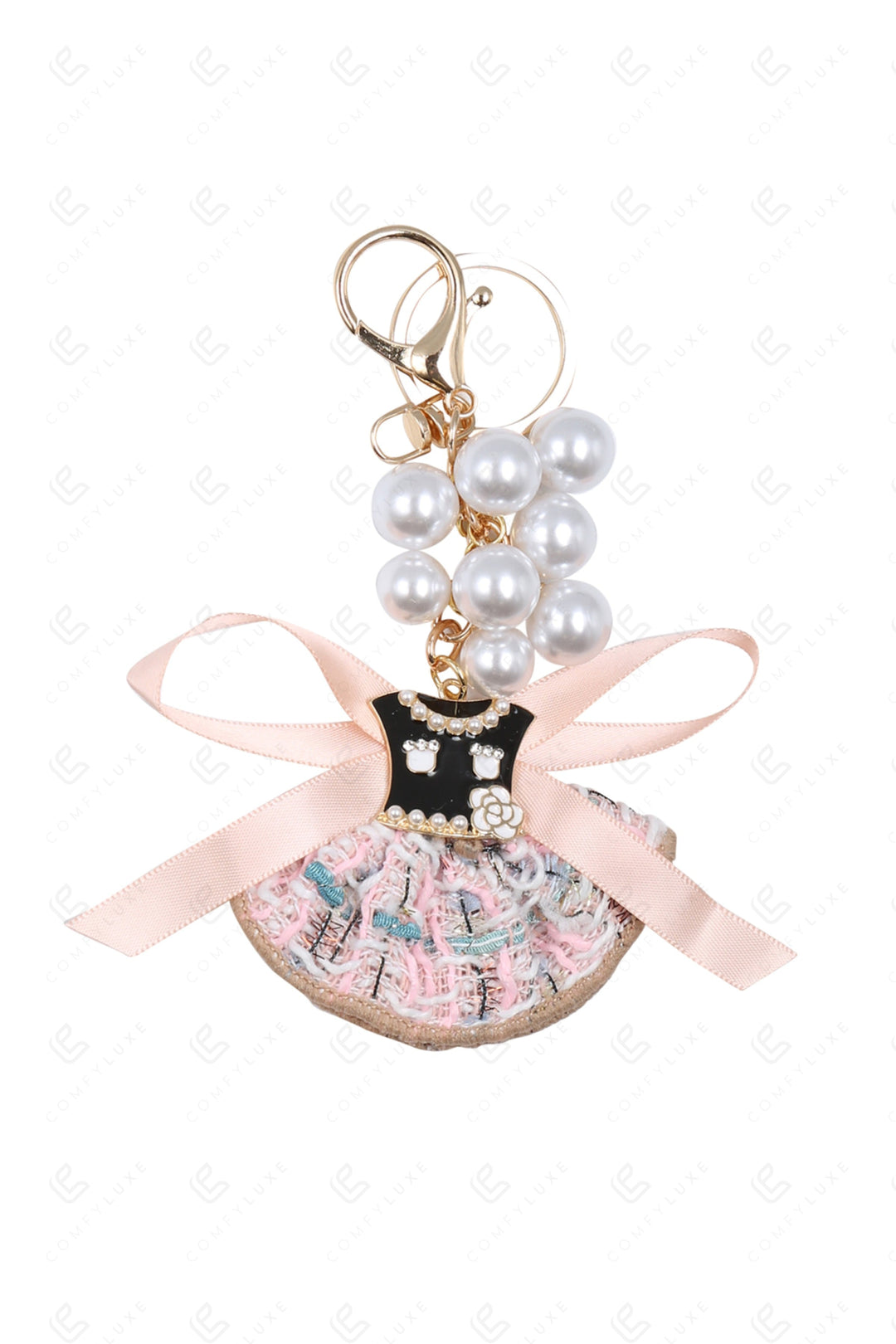 DRESS KEYCHAIN/BAG CHARM PINK KEYCHAINS