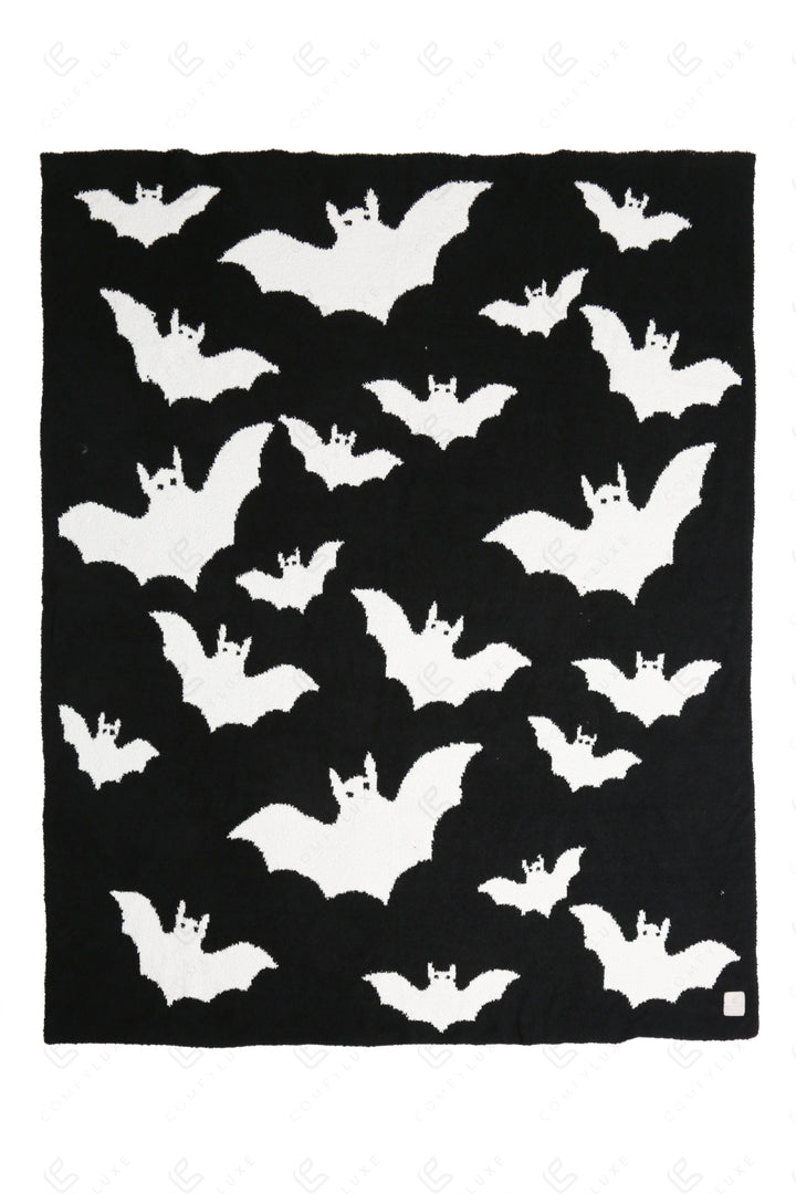 HALLOWEEN PATTERN THROW BLANKET BLACK THROW BLANKETS