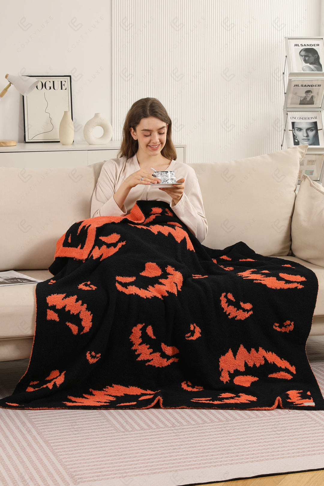HALLOWEEN PATTERN THROW BLANKET THROW BLANKETS