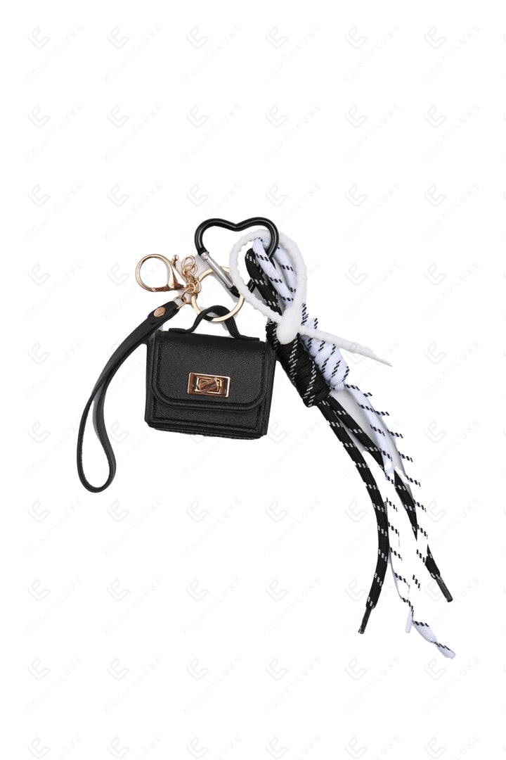 HANDBAG KEYCHAIN/BAG CHARM BLACK KEYCHAINS