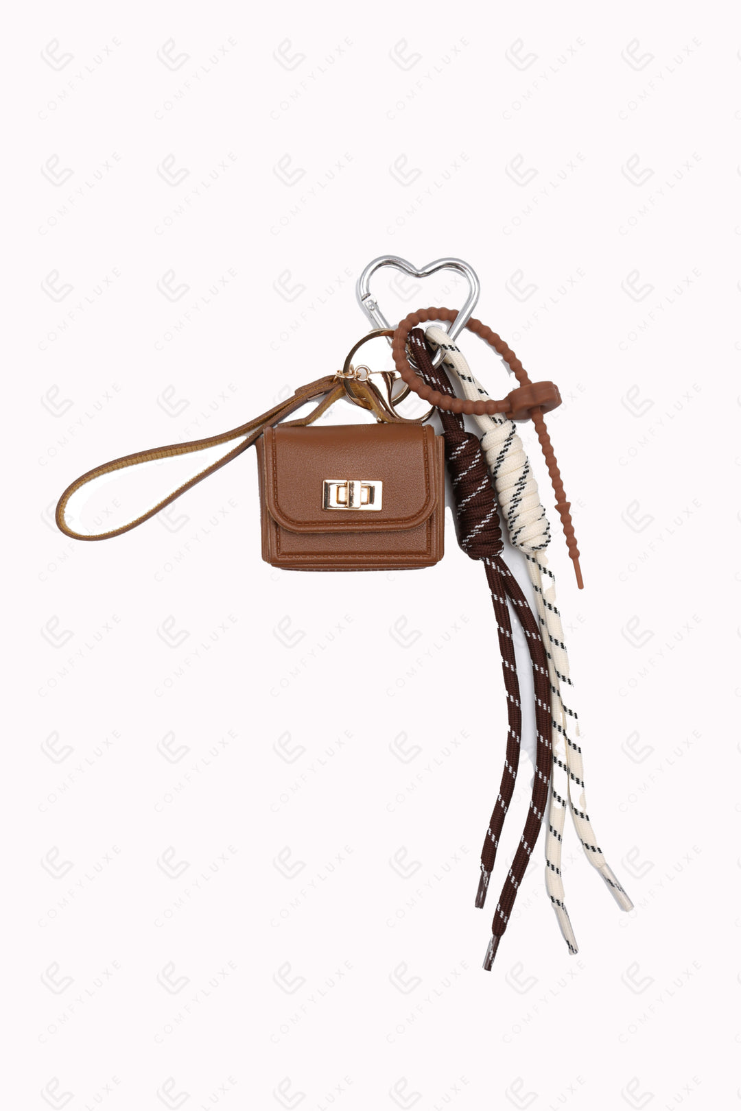 HANDBAG KEYCHAIN/BAG CHARM BROWN KEYCHAINS