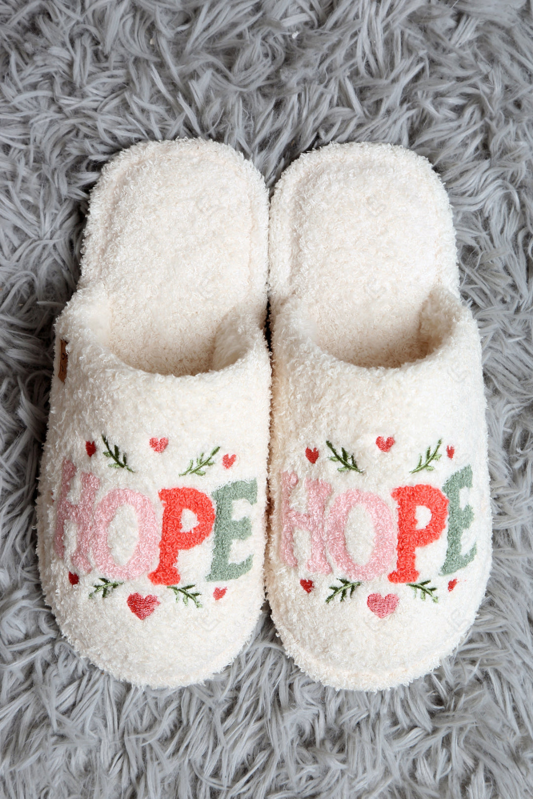 HEARTS &amp; STARS PATTERN SLIPPERS SLIPPERS/SLIDES