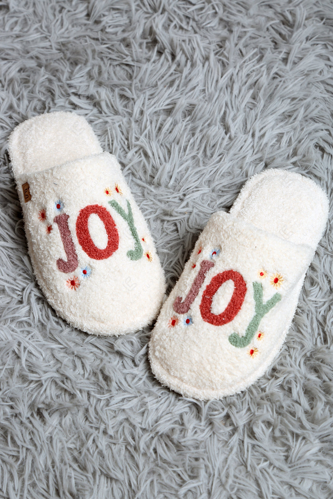 HOPE &amp; HEARTS PATTERN SLIPPERS 03 / M/L SLIPPERS/SLIDES