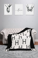 Load image into Gallery viewer, INITIAL ’H’ PATTERN THROW BLANKET THROW BLANKETS
