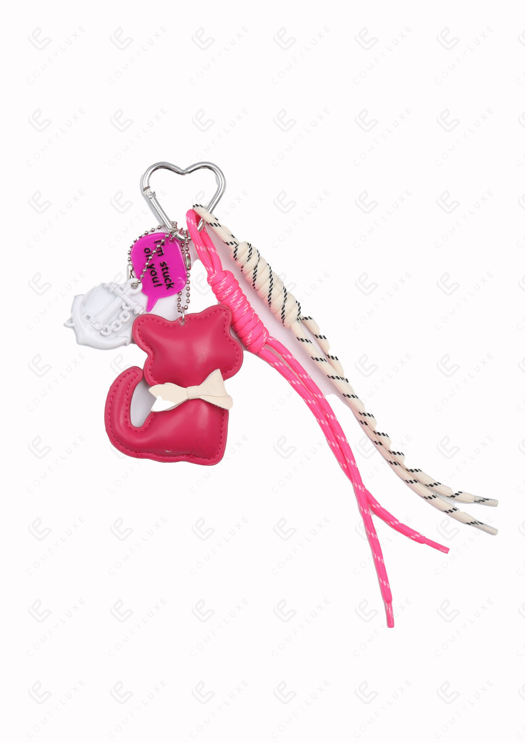 KITTEN KEYCHAIN/BAG CHARM FUCHSIA KEYCHAINS