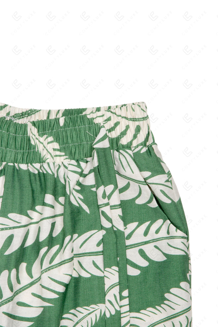 LEAF PATTERN PANTS APPAREL