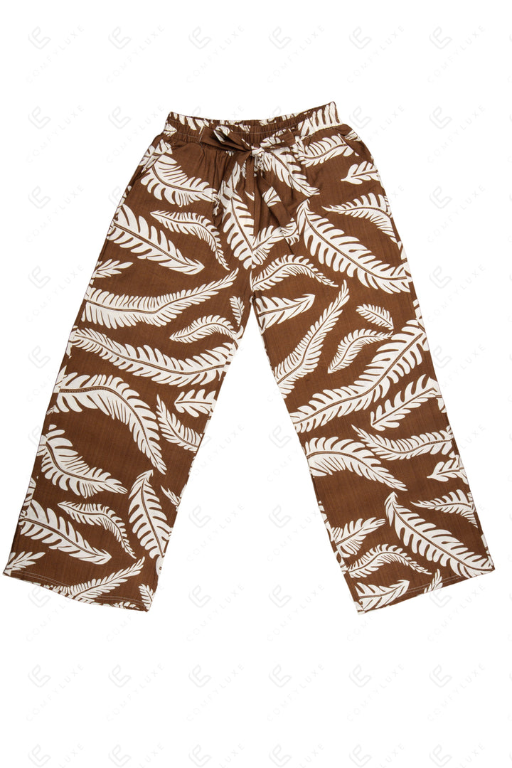 LEAF PATTERN PANTS APPAREL