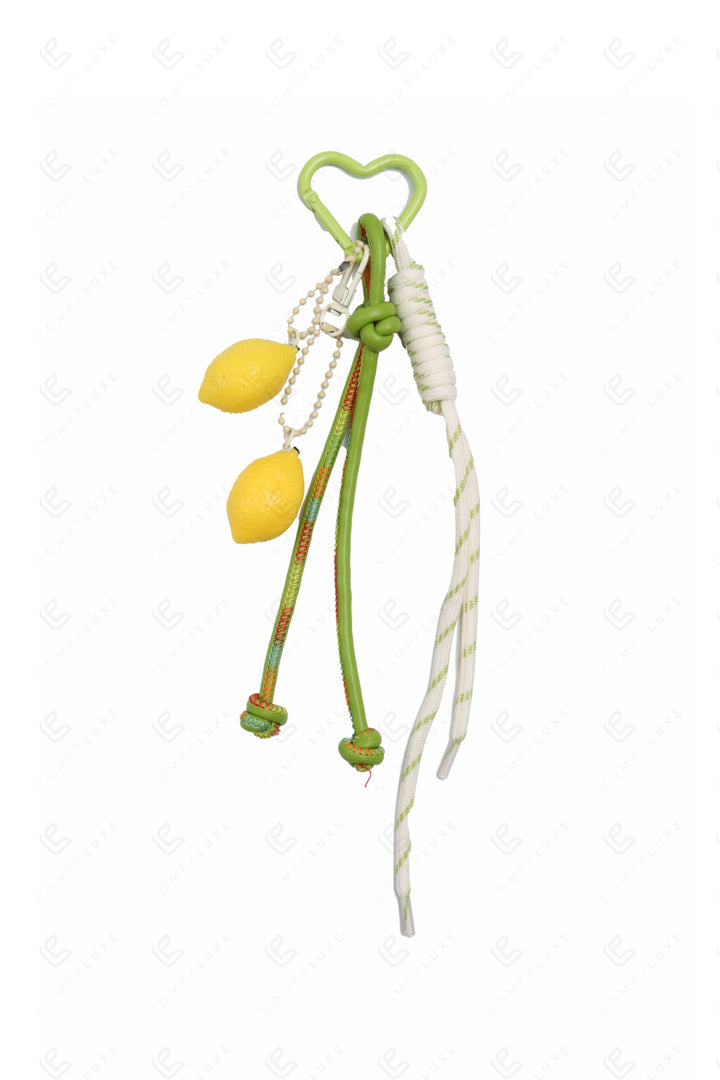 LEMON KEYCHAIN/BAG CHARM GREEN KEYCHAINS