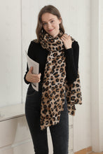 Load image into Gallery viewer, LEOPARD PATTERN SCARF BROWN SCARVES
