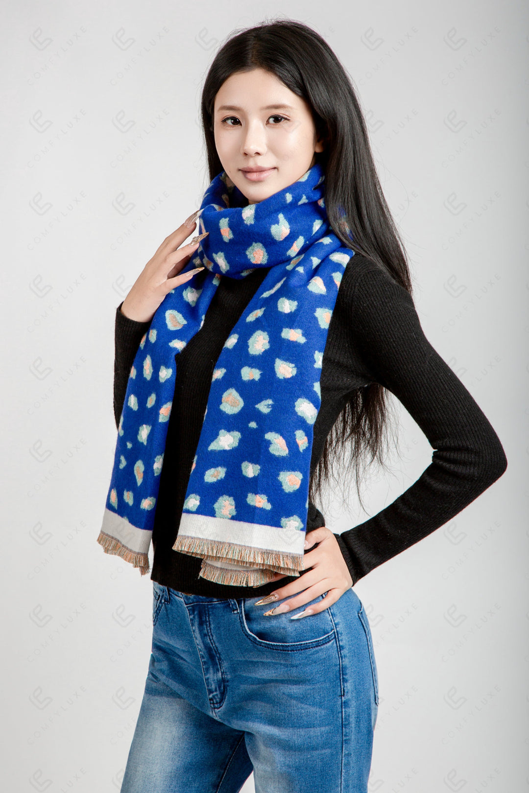 LEOPARD PATTERN SCARF SCARVES