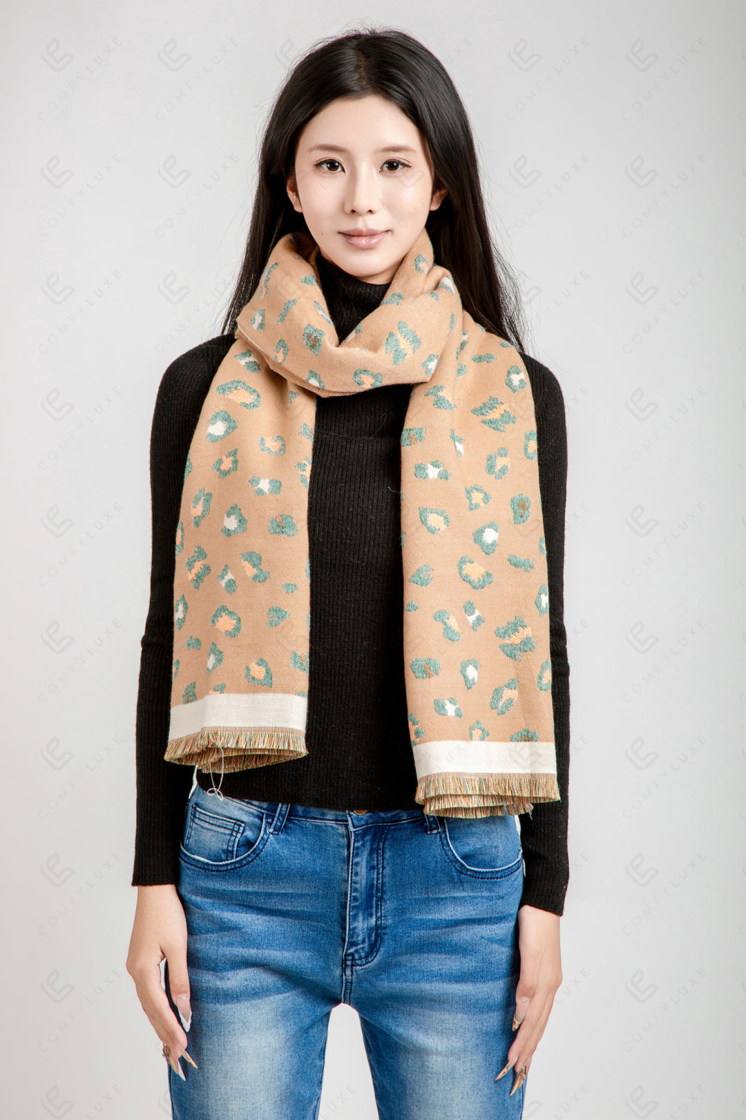 LEOPARD PATTERN SCARF SCARVES