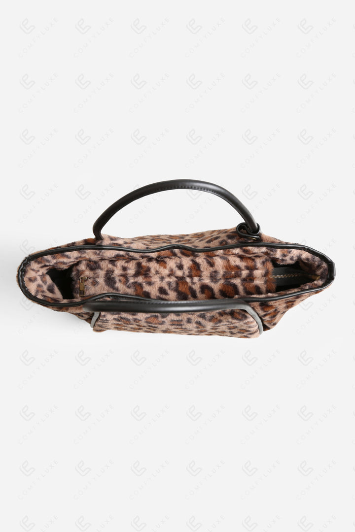LEOPARD PATTERN TOTE BAG TAUPE BAGS