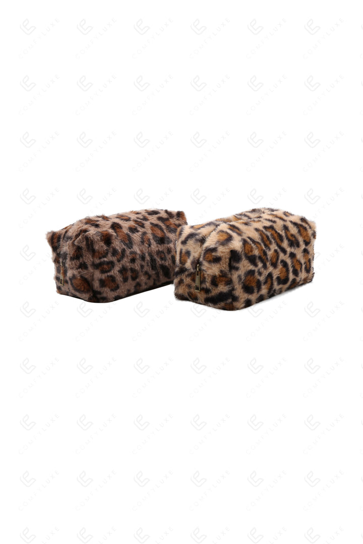 LEOPARD PATTERN TRAVEL POUCH BAGS