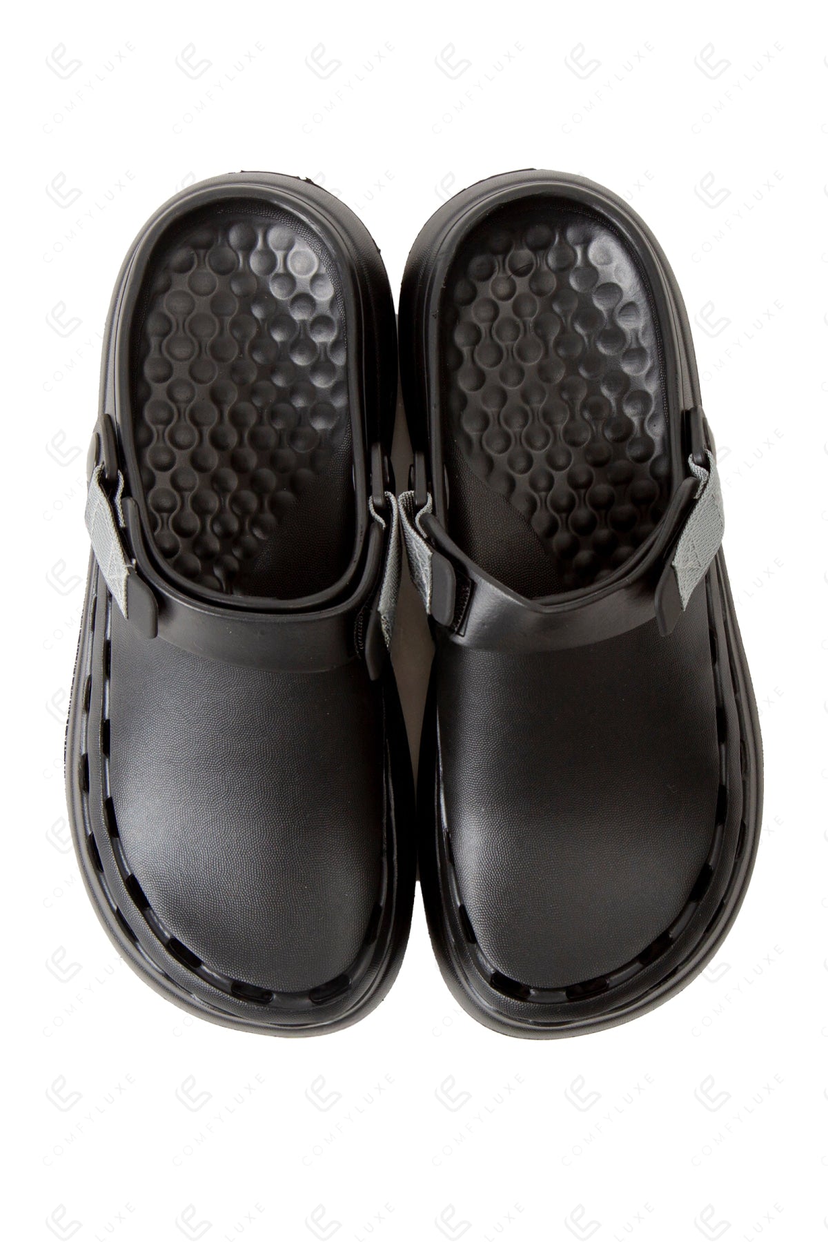 MEN’S SOLID COLOR CLOGS BLACK SLIPPERS/SLIDES