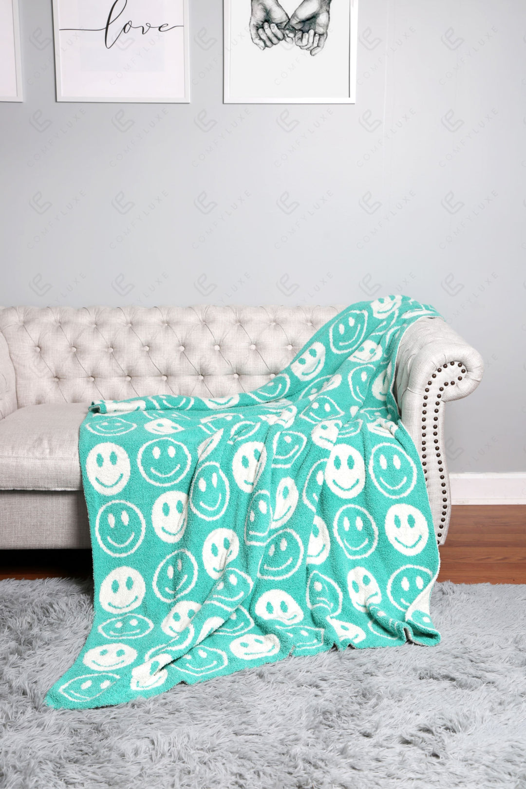 Jcl4303 Mint Throw Blankets