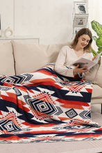 Load image into Gallery viewer, MULTI-COLORED TRIBAL PATTERN THROW BLANKET THROW BLANKETS
