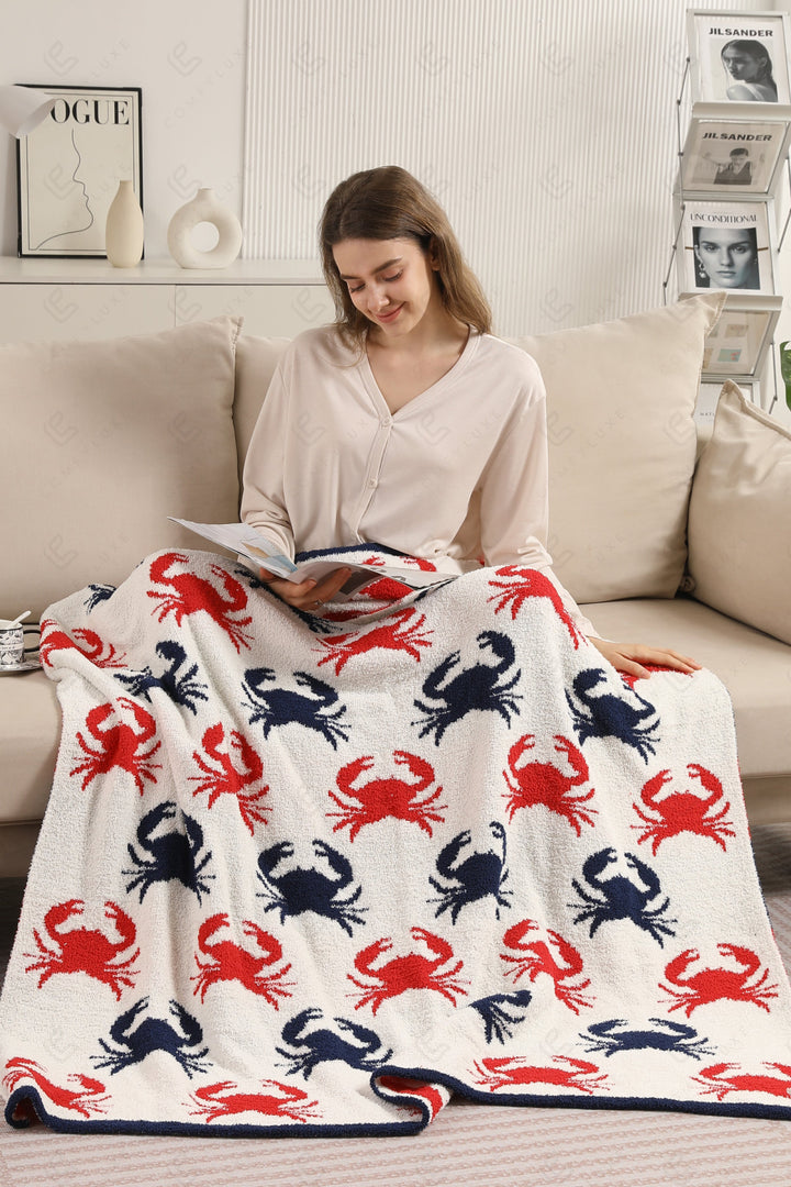 NAUTICAL PATTERN THROW BLANKET THROW BLANKETS