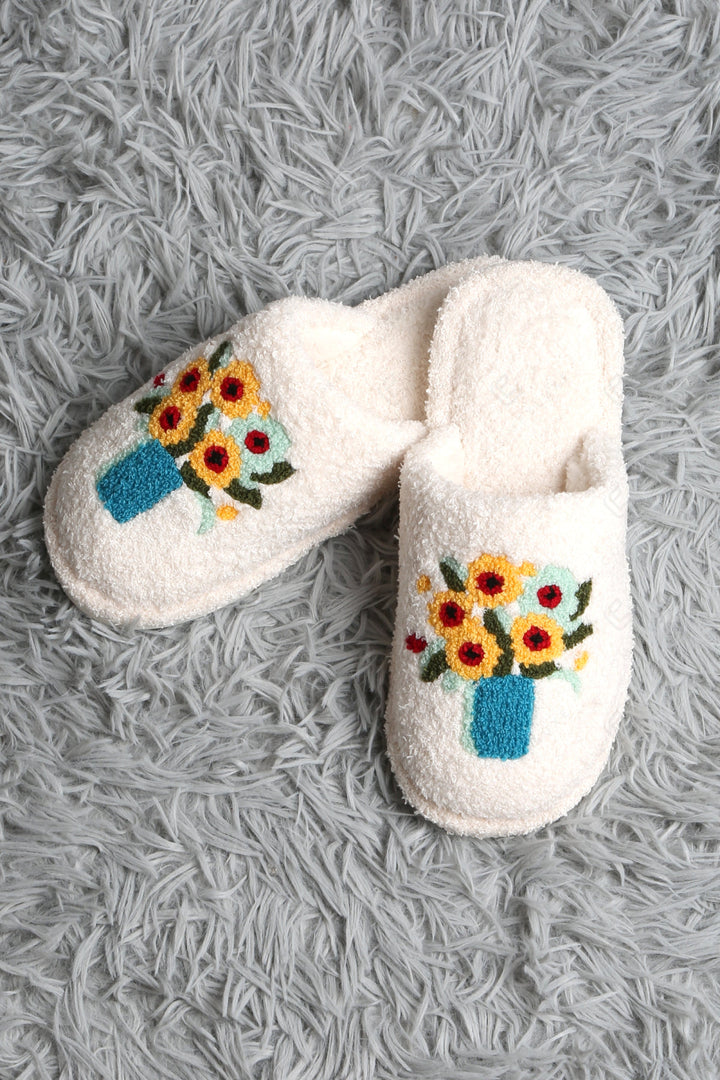PAINTING INSPIRED PATTERN SLIPPERS SLIPPERS/SLIDES