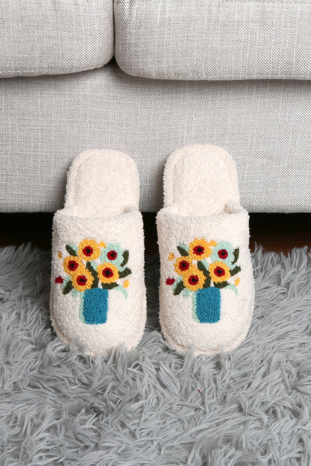 PAINTING-INSPIRED PATTERN SLIPPERS SLIPPERS/SLIDES