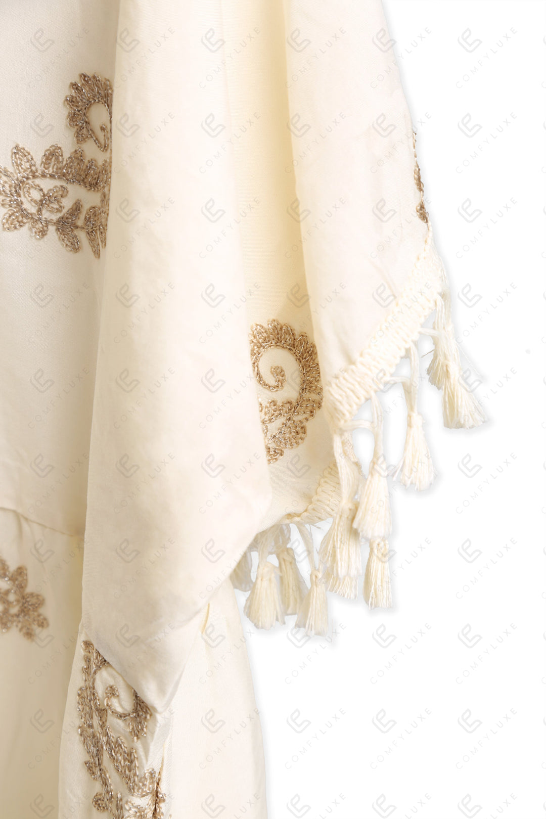 PAISLEY PATTERN EMBROIDERD COVER-UP DRESS APPAREL
