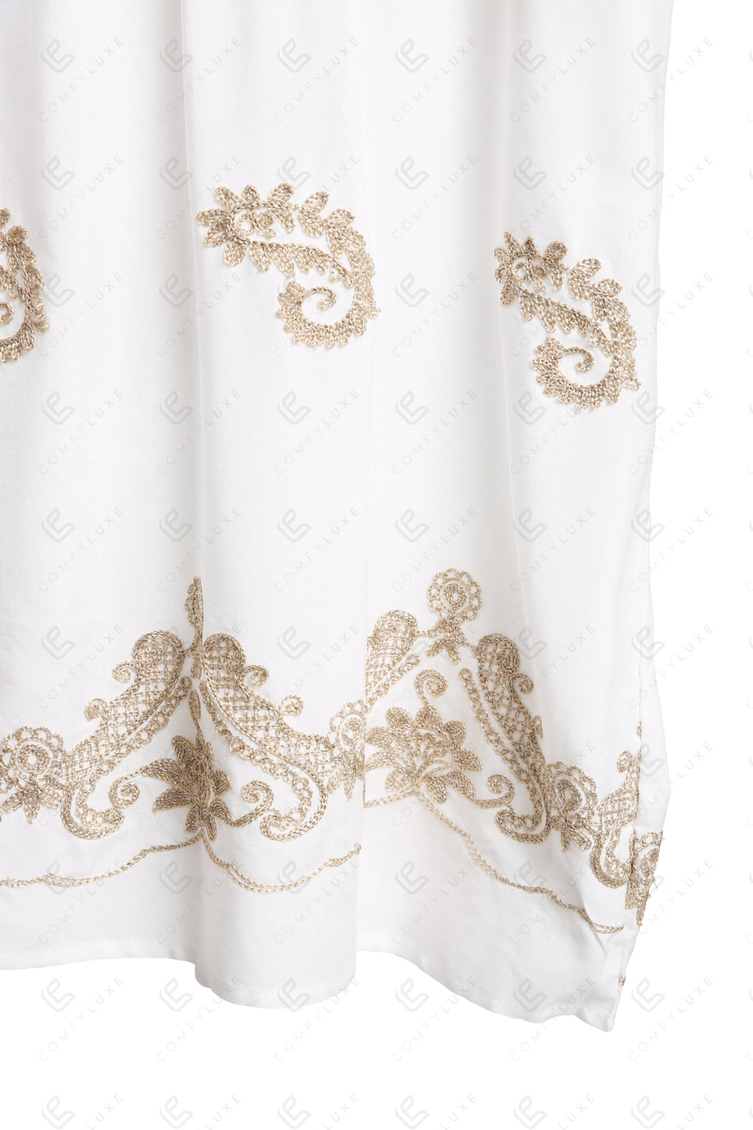 PAISLEY PATTERN EMBROIDERD COVER-UP DRESS APPAREL