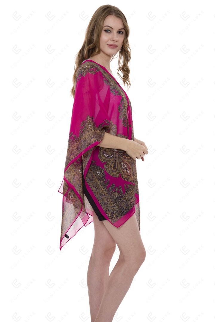 PAISLEY PATTERN COVER-UP/PONCHO APPAREL